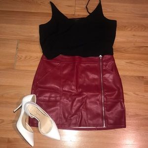 Express faux leather skirt